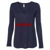 Women's Flowy Long Sleeve V-Neck Tee Thumbnail