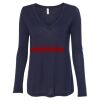 Women's Flowy Long Sleeve V-Neck Tee Thumbnail