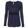Women's Flowy Long Sleeve V-Neck Tee Thumbnail