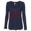 Women's Flowy Long Sleeve V-Neck Tee Thumbnail
