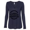 Women's Flowy Long Sleeve V-Neck Tee Thumbnail