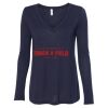 Women's Flowy Long Sleeve V-Neck Tee Thumbnail