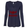 Women's Flowy Long Sleeve V-Neck Tee Thumbnail