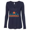 Women's Flowy Long Sleeve V-Neck Tee Thumbnail