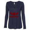 Women's Flowy Long Sleeve V-Neck Tee Thumbnail