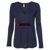 Women's Flowy Long Sleeve V-Neck Tee Thumbnail