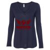 Women's Flowy Long Sleeve V-Neck Tee Thumbnail