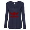 Women's Flowy Long Sleeve V-Neck Tee Thumbnail
