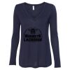 Women's Flowy Long Sleeve V-Neck Tee Thumbnail