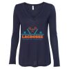 Women's Flowy Long Sleeve V-Neck Tee Thumbnail