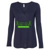 Women's Flowy Long Sleeve V-Neck Tee Thumbnail