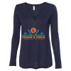 Women's Flowy Long Sleeve V-Neck Tee Thumbnail