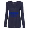 Women's Flowy Long Sleeve V-Neck Tee Thumbnail