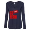 Women's Flowy Long Sleeve V-Neck Tee Thumbnail