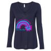 Women's Flowy Long Sleeve V-Neck Tee Thumbnail