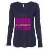 Women's Flowy Long Sleeve V-Neck Tee Thumbnail