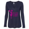 Women's Flowy Long Sleeve V-Neck Tee Thumbnail