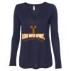 Women's Flowy Long Sleeve V-Neck Tee Thumbnail