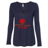 Women's Flowy Long Sleeve V-Neck Tee Thumbnail