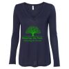 Women's Flowy Long Sleeve V-Neck Tee Thumbnail