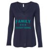 Women's Flowy Long Sleeve V-Neck Tee Thumbnail