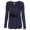 Women's Flowy Long Sleeve V-Neck Tee Thumbnail