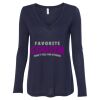 Women's Flowy Long Sleeve V-Neck Tee Thumbnail