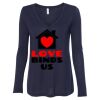 Women's Flowy Long Sleeve V-Neck Tee Thumbnail