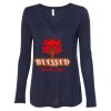 Women's Flowy Long Sleeve V-Neck Tee Thumbnail