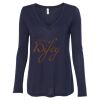 Women's Flowy Long Sleeve V-Neck Tee Thumbnail