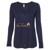 Women's Flowy Long Sleeve V-Neck Tee Thumbnail