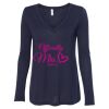 Women's Flowy Long Sleeve V-Neck Tee Thumbnail