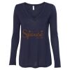 Women's Flowy Long Sleeve V-Neck Tee Thumbnail