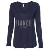 Women's Flowy Long Sleeve V-Neck Tee Thumbnail