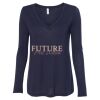 Women's Flowy Long Sleeve V-Neck Tee Thumbnail