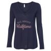 Women's Flowy Long Sleeve V-Neck Tee Thumbnail