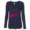 Women's Flowy Long Sleeve V-Neck Tee Thumbnail