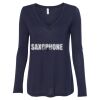 Women's Flowy Long Sleeve V-Neck Tee Thumbnail