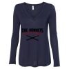 Women's Flowy Long Sleeve V-Neck Tee Thumbnail