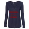 Women's Flowy Long Sleeve V-Neck Tee Thumbnail