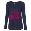 Women's Flowy Long Sleeve V-Neck Tee Thumbnail