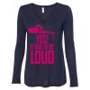 Women's Flowy Long Sleeve V-Neck Tee Thumbnail