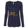 Women's Flowy Long Sleeve V-Neck Tee Thumbnail
