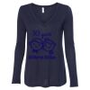 Women's Flowy Long Sleeve V-Neck Tee Thumbnail