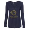 Women's Flowy Long Sleeve V-Neck Tee Thumbnail