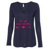 Women's Flowy Long Sleeve V-Neck Tee Thumbnail