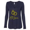 Women's Flowy Long Sleeve V-Neck Tee Thumbnail