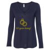 Women's Flowy Long Sleeve V-Neck Tee Thumbnail