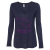 Women's Flowy Long Sleeve V-Neck Tee Thumbnail