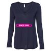 Women's Flowy Long Sleeve V-Neck Tee Thumbnail